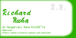 richard muha business card